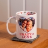 Personalised Crazy In Love Valentine Photo Mug