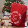 Personalised Traditional Red Christmas Sack