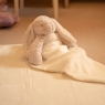 Super Soft Bunny With Embroidered Blanket
