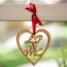 Personalised Wooden Love Heart Sign