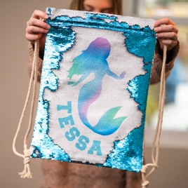 Personalised Sequin Unicorn/ Mermaid Kit Bag