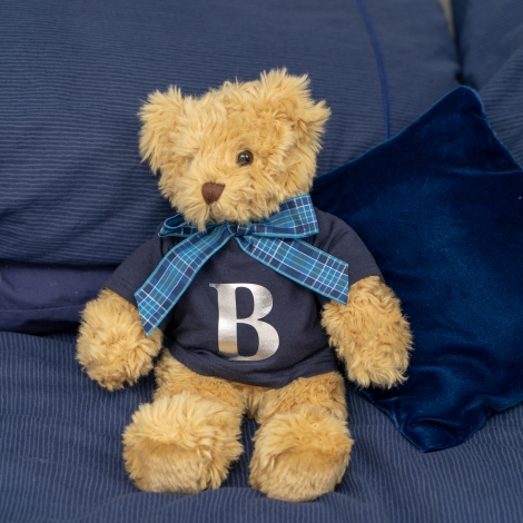 Classic Teddy Bear With Initial Shirt