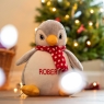 Embroidered Penguin 'Hideaway Pouch' Soft Toy