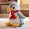 Embroidered Penguin 'Hideaway Pouch' Soft Toy
