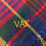 Personalised Embroidered Winter Checked Scarf