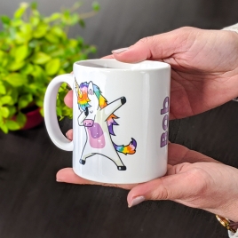 Personalised Dabbing Unicorn Mug