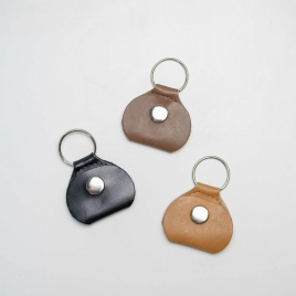 Personalised Leather Hidden Photo Disk Key Ring