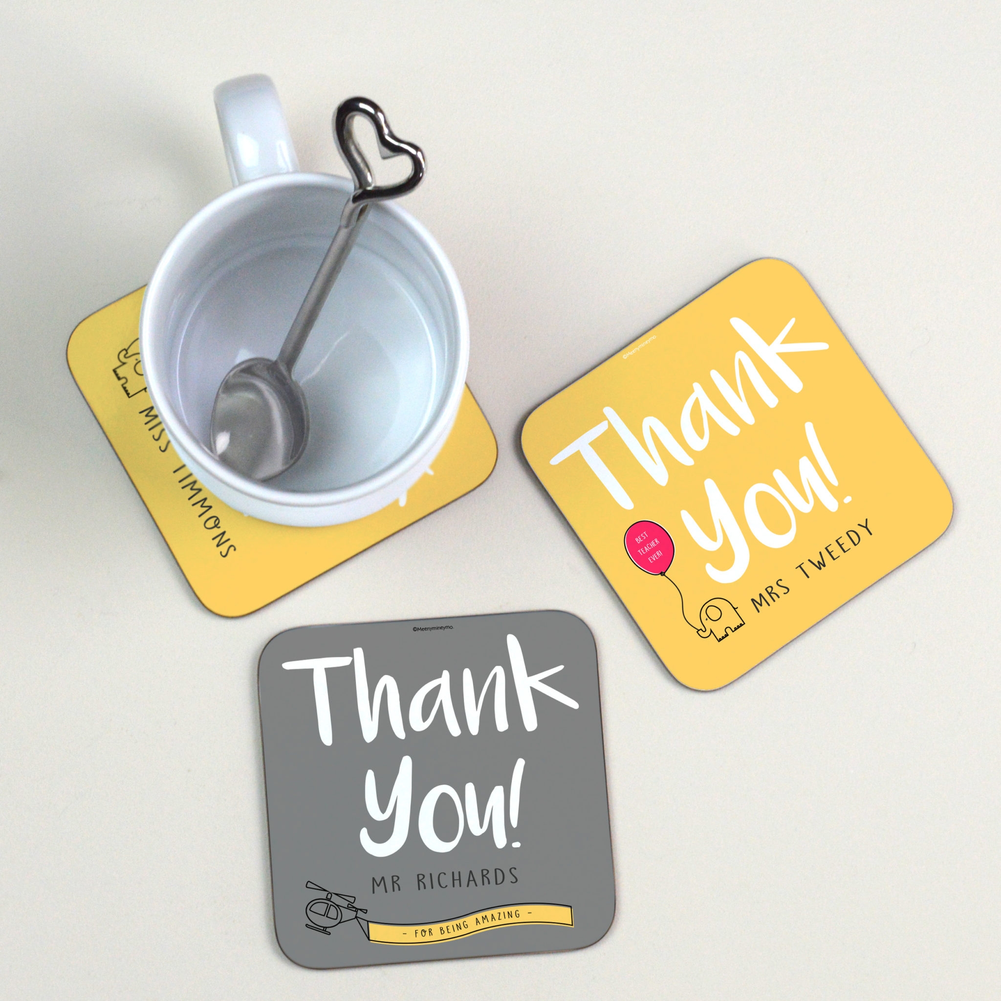 Personalised Thank You Coaster