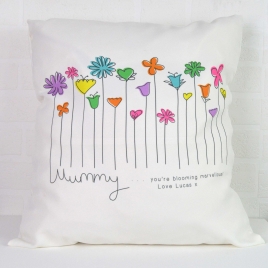 Personalised Flowers Cushion
