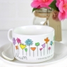 Personalised Flowers Cup And Saucer