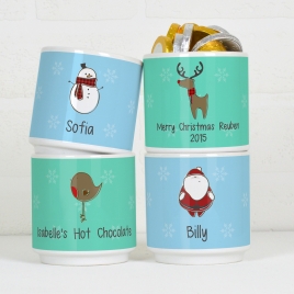 Personalised Christmas Mug With Chocolate Coins
