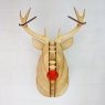 Wooden Christmas Stag Head / Rudolph