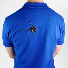 Spooky Embroidered Spider Polo Shirt