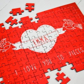 Personalised 'I Love You To Pieces' Jigsaw