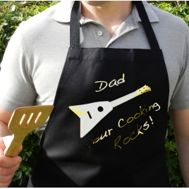 Personalised Apron 'Your Cooking Rocks!'