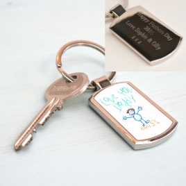 Your Child's Artwork Personalised Keyring