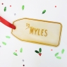 Personalised Large Wooden Christmas Gift Tag