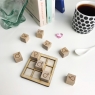 Personalised Wooden Travel Noughts And Crosses Game