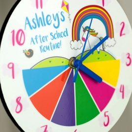 Personalised Childs Clock And Schedule Planner Set