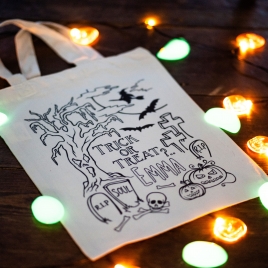 Personalised Colour In Halloween Bag